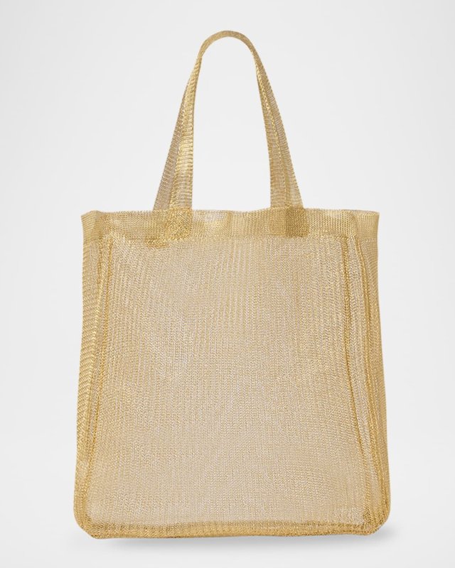 Imogen Mini Tote Bag in Brass Mesh